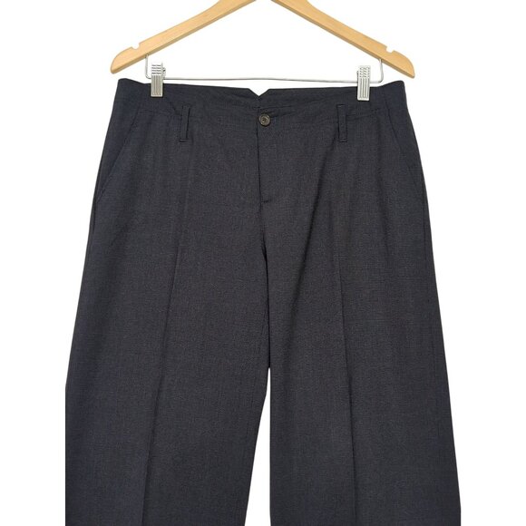 Banana Republic Ryan Fit Trouser Pant Womens 10 L Navy Blue Wool Spandex Career - Picture 2 of 14